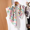 Pañuelo Cuadrado Delgado de Diseño de Nicho Estilo Francés para el Trayecto Diario, Top Tubo Decorativo Elegante y con Estilo Bufanda de Seda, Bufanda de Cuello Multiusos para Mujer
