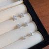 Pendiente de estrella de diamante super flash piedra Hao 2024 nuevo personalidad simple temperamento moda nicho alto todo-partido pendiente