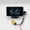 Medidor Digital Universal de Temperatura da Água e Tensão para Empilhadeiras Modificadas, Escavadeiras, Caminhões, Máquinas Agrícolas 12V24V Instrumento LCD Adicional