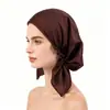 Gorro de noche de seda Amazon personalizado 19 momme 100% seda de morera gorro triangular gorro posparto gorro de dormir de seda de una sola capa