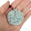 Pendente Natural de Jade Dupla Face Direto da Fábrica Sorte Original Cor Jade de Mianmar Dominador Redondo Pendente Venda por Atacado