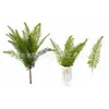 Sensación de goma suave hojas de helecho simulación plantas verdes paisajismo accesorios de pared pasto persa plantas en maceta decoración del hogar hojas de helecho grandes venta al por mayor