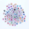 4 * 7mm cor mista plana redonda carta contas gota contas de acrílico Inglês carta contas artesanal diy material