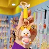 Llavero de Pato Blanco Navideño de Dibujos Animados de Año Nuevo para Mujer, Llavero de Muñeca de Resina Exquisita Linda de Moda, Colgante para Mochila Escolar