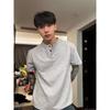 Camiseta Retrô Estilo Americano Manga Curta Masculina 2025 Verão Nova Marca de Moda Estilo Coreano Solta Moda Versátil Top Moda Masculina