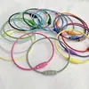 Anillos de Alambre de Acero Pintado de Colores Cuerda de Alambre de Acero Inoxidable Color Caramelo Llaveros Llaveros Accesorios para Joyería DIY