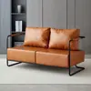 Cadeira sofá de ferro forjado, estilo vintage, estilo industrial, luxo leve, design simples, sofá para área de estar da sala de estar, sofá pequeno de um lugar de designer
