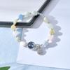 Diseño Original Nuevo Estilo Pulsera de Ágata de Cristal Smiley Cristal de Fresa Fantasma Verde Cristal Cabello Negro Círculo Sencillo Pulsera de Venta Caliente