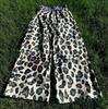 Padrão Leopardo Europeu e Americano Transfronteiriço 2025 Nova Estampa Digital Design de Calça Reta de Perna Larga Dupla Moda Personalizada Calças Casuais