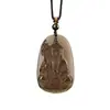 Colgante de Bodhisattva Ksitigarbha de Obsidiana de Hielo, Producto Cultural y Creativo de Jiuhuashan, Colgante de Collar Zodiacal Unisex, Exclusivo para Ventas Transfronterizas
