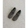 Novedad Otoño 2026 Corte Bajo Casual Francés Punta Redonda Zapatos de Abuela Mary Janes Planos para Mujer Mocasines Mujer