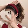 Diadema de ala ancha para mujer, diadema roja de ala ancha para el cabello, diadema para lavarse la cara, tocado de moda de alta gama, sello para el cabello, cueva para la cabeza (2025)