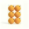 Bolas de Navidad de Color Macarrón Flocadas Transfronterizas 6cm 6 Piezas Set Navideño Decoración Adornos de Árbol de Navidad de Color Sólido