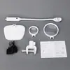 Pinza de Escritorio Intercambiable Clip de Escritorio Fijo Lente de 120 mm 6 Luces LED Libro de Lectura Reparación Lupa
