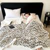 Manta Jacquard com Estampa de Leopardo Catiônica de Camada Dupla Transfronteiriça Manta de Tafetá Espessa de Inverno Manta Lenço de Cochilo