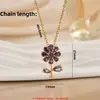 Moderna y Sexy Collar de Girasol Brillante con Circonita Joyería de Cadena para Clavícula de Acero de Titanio de Lujo Ligero Colgante de Girasol de Gama Alta
