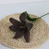 Producto de Flor de Hilo Terminada, Ramo Individual de Lirio Tejido a Crochet Puramente Hecho a Mano, Flor Artificial, Regalo de San Valentín, Flor Tejida a Mano