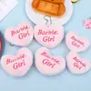 Rosa Macio Fofo Bordado de Letra Coração de Amor Coração Faixa de Cabelo Acessórios de Cabelo Acessórios para Cabeça Acessórios DIY Grampo de Cabelo Meninas
