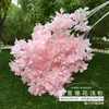 Ramas de Flor de Cerezo Nevado Boda Flor de Pera Flor de Durazno Árbol Flor Falsa de Plástico Ratán Decorativo Techo Flor de Seda Interior Sala de Estar Suelo