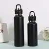 Garrafa de água esportiva de grande capacidade estilo americano, garrafa espacial de aço inoxidável 316, garrafa com alça de grande capacidade, copo térmico portátil para atividades ao ar livre