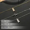 Collar con Florero Completo de Diamantes Trapezoidales de Plata S925 para Mujer, Cadena Clavicular Clásica con Baño de Oro de 14K, Lujo Ligero, Nueva Tendencia