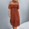 Novos Produtos de 2026, Mais Vendidos no Site Independente da Amazon, Itens Mais Vendidos no Ebay, Vestido Liso com Babados Europeu e Americano Transfronteiriço