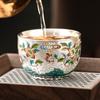 Flor de Peixe de Fábrica 999 Prata Dourada Xícara de Chá Xícara de Mestre Classe Acessível Luxo Elegante Conjunto de Chá Kung Fu Xícara de Chá Elegante Lembrança
