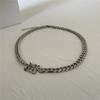 Collar de Cadena Cubana de Acero de Titanio Estilo Punk Gótico para Hombres y Mujeres, Diseño Minimalista de Moda, Collar Brillante Personalizado, Moda Hip-Hop