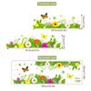 Amazon Transfronteiriço Novo Adesivos de Parede Rodapé Borboleta Folhas Verdes Claras Adesivos de Plantas Papel Adesivo ZC-391-083