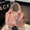 Bolsa Transversal de Ombro Feminina 2025 Nova Versátil Estilo Coreano Casual Bolsa Almofada Bolsa de Mão Retro Grande Capacidade Tendência