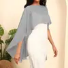 Chal de Gasa 100D Transfronterizo Europeo y Americano Amazon Chal Ligero para Mujer Simple Hueco Agujero Redondo Chal Ajuste Holgado