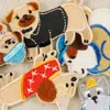 Pegatinas Bordadas Originales de Cachorro de Dibujos Animados Autoadhesivas Hechas para Usar Accesorios para Fundas de Teléfono Móvil DIY Pegatinas de Parche Accesorios para Zapatos y Sombreros Pegatinas de Tela