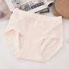 Roupa íntima feminina de modal sem costura com fundo de seda, cintura média, peça única, tamanho grande, shorts tipo triângulo torcido para mulheres com sobrepeso