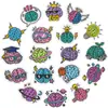 Parche Bordado de Cerebro Creativo Parche Genial Divertido con Patrón de Cerebro para Ropa Bolsas Pegatina Decorativa DIY Termoadhesivo
