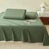 Lençol de cama escovado espessado 100% algodão peça única dormitório estudantil capa de edredom espessada conjunto de cama de três peças