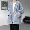 Camisa de Veludo Estilo Chinês Novo Tendência Nacional Cardigã Suéter Masculino Jaqueta Tendência Primavera e Outono