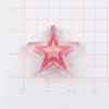 Novos acessórios de joias de estrela de cinco pontas em acrílico epóxi de duas cores diy cola de creme capa de celular brincos patch de grampo de cabelo