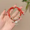 Fio Tradicional de Cinco Cores, Fio Vermelho do Festival do Barco-Dragão, Pulseira de Fio de Cinco Cores da Sorte para Bebê, Pulseira da Moda com Pingente para Casal, Mercado Atacadista