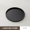 Prato de Jantar Redondo de Madeira Moderno Simples Ocidental Prato para Bife Talheres de Apresentação Prato de Sushi Talheres Criativos