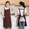 Nuevo Delantal Shute Ni Impresión de Cuatro Botones Catering Cocina Shute Ni Publicidad de Té de Leche Ropa de Trabajo Nueva Venta al por Mayor
