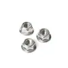 Aço Inoxidável 316 Metal Travante Sextavada Porca com Flange Sextavada Dentada Superfície da Flange Antiderrapante Porca Atacado
