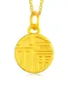 Loja de Ouro da China Ouro 999 Pingente de Coroa de Ouro Colar de Durian Flor de Carro Homem Pequeno Cintura Ao Vivo Tanabata Cerimônia de Beleza