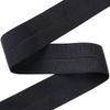 En stock banda elástica envolvente de borde de hilo blanco y negro costilla gruesa dobladillo de puño de chamarra plegable tira enrollable de borde