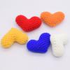 Acessórios de produto semiacabado amor lã crochê à mão enchimento de algodão tricô coração de pêssego roupas sapatos e meias bolsa cachecol acessórios
