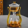 Juego de Té Semiacuático de Vidrio para Hombre Perezoso Fabricante de Té Kung Fu Tetera Taza Lámpara de Palacio Celebridad de Internet Fabricante de Té para el Hogar