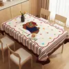 Toalha de Mesa de Desenho Animado Impermeável e à Prova de Óleo, Não Precisa Lavar, Novo Modelo 2026, Luxo Leve, Atmosfera de Alto Padrão, Toalha de Mesa Retangular para Mesa de Centro