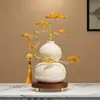Nuevos Adornos de Pino Verde y Calabaza de Lujo Estilo Chino, Decoraciones de Lujo Ligero para Sala de Estar, Vestíbulo, Oficina y Regalos
