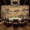 Papel de Parede Decorativo Cena do Rio Qingming Arquitetura Clássica Chinesa Papel de Parede para Restaurante Decoração de Quarto Privado de Hotel Tecido de Parede de Fundo