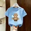 Ropa de Verano Versátil Elegante Casual Holgada de Algodón Puro para Niños 2026 Nuevo Estilo de Verano Camisetas de Manga Corta para Niños Camiseta de Manga Corta