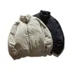 Jaqueta de Inverno Acolchoada Estilo Japonês Retrô Origteen Masculina Tendência Gola Alta Quente 90 Penugem de Pato Branco Jaqueta Yr141